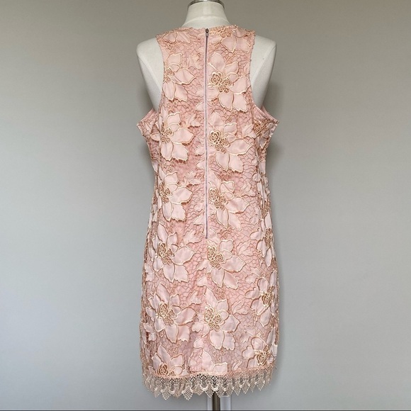 Lovers + Friends Dress Caspian Blush Lace Shift Dress, L - Picture 7 of 13